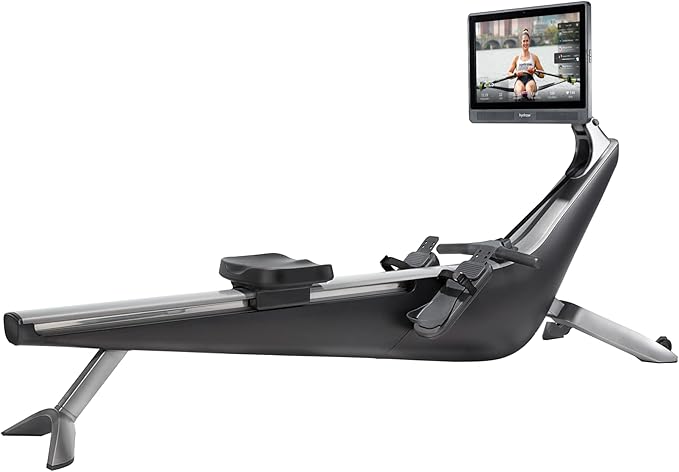 Hydrow Pro Rowing Machine with Immersive 22 HD Rotating Screen – Stows Upright | Live and On-Demand At-Home Workouts, Subscription Required